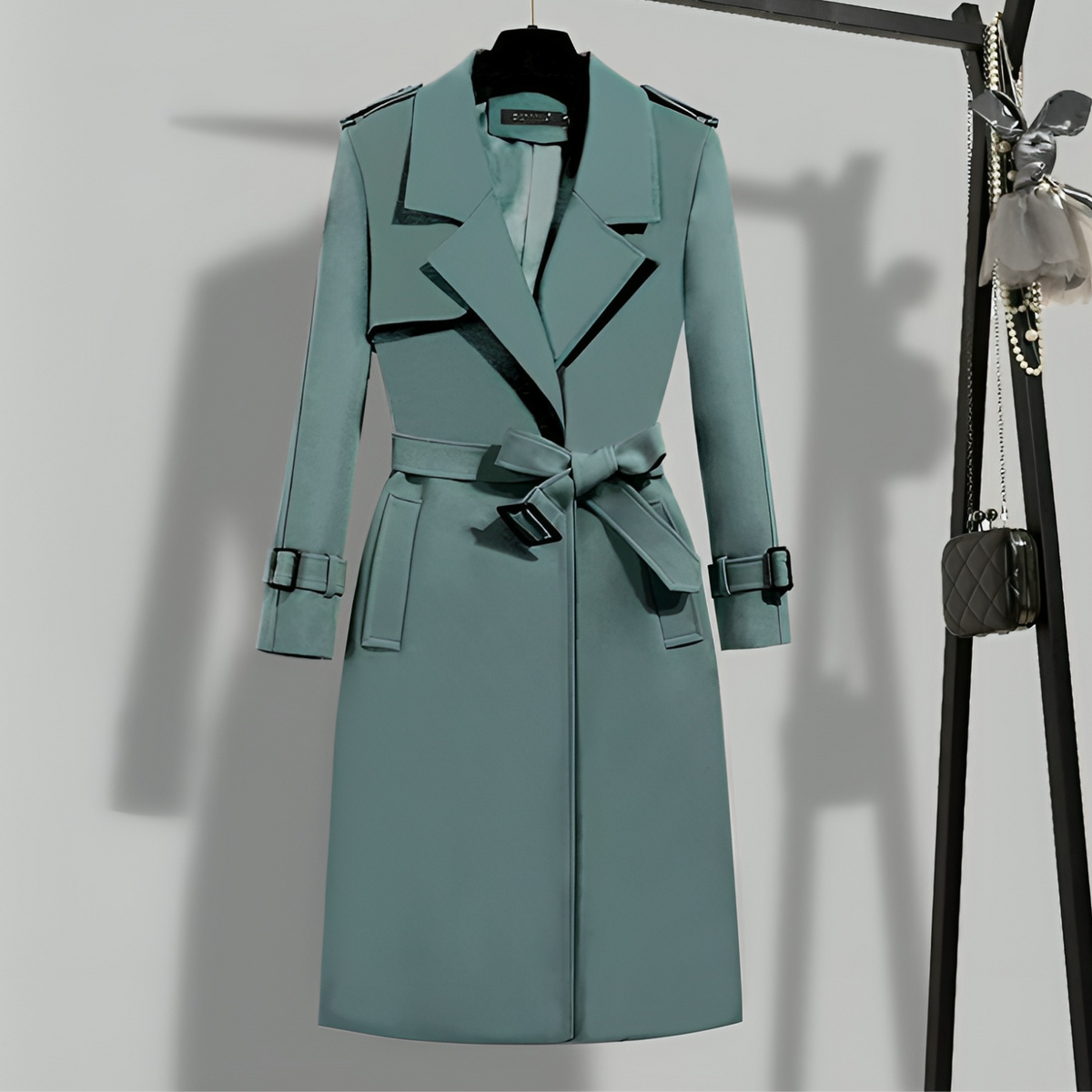 Trench-coat femme cintré à boutonnage – Sophia