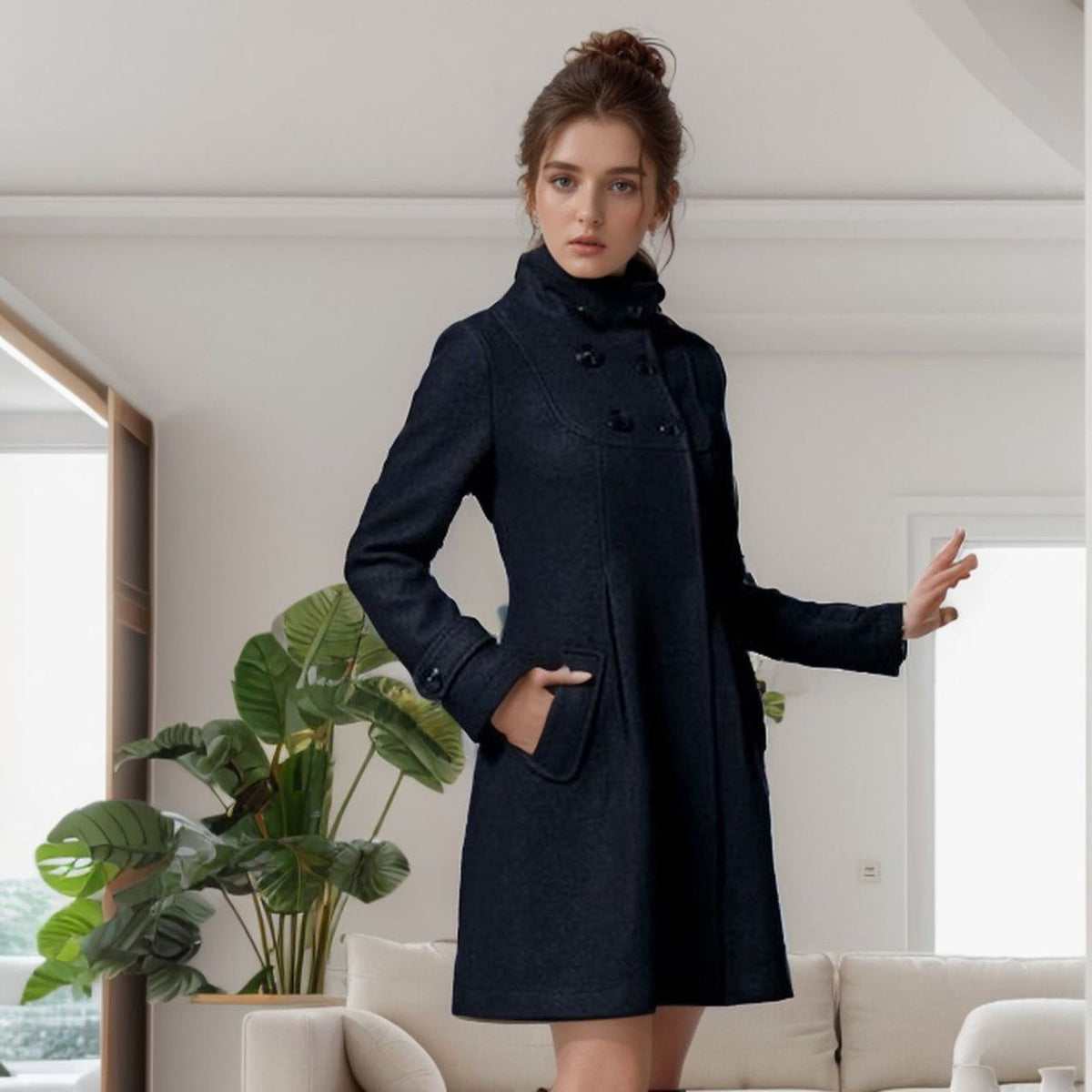 Manteau habillé - Bonnet - Mi-long - Trench-coat - Vestes pour femme