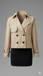 Court Trench - Ceinture - Double Boutonnage - Trench Beige - Trench Femme