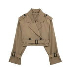 Court trench – ceinture – double boutonnage – trench court – veste femme