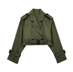 Court trench – ceinture – double boutonnage – trench court – veste femme