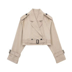 Court trench – ceinture – double boutonnage – trench court – veste femme