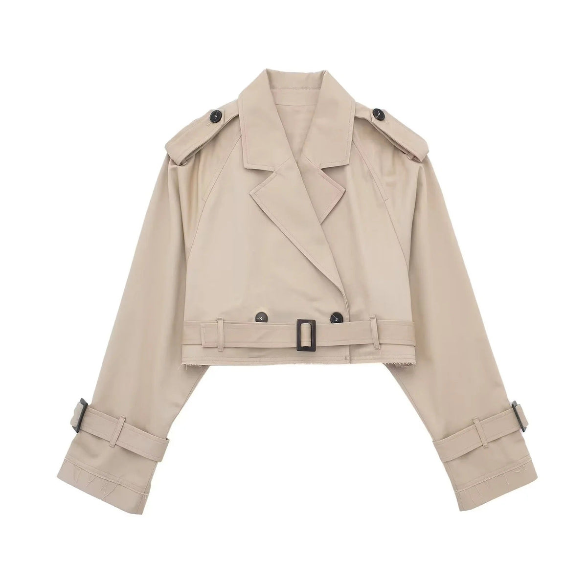 Court trench – ceinture – double boutonnage – trench court – veste femme