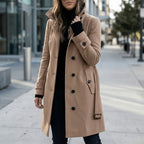 Long trench-coat ajusté à la taille - Alicia