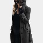 Long trench-coat ajusté à la taille - Alicia