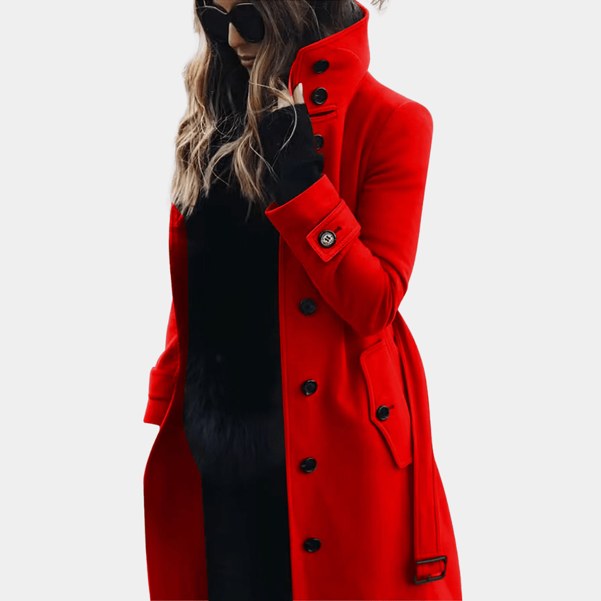 Long trench-coat ajusté à la taille - Alicia
