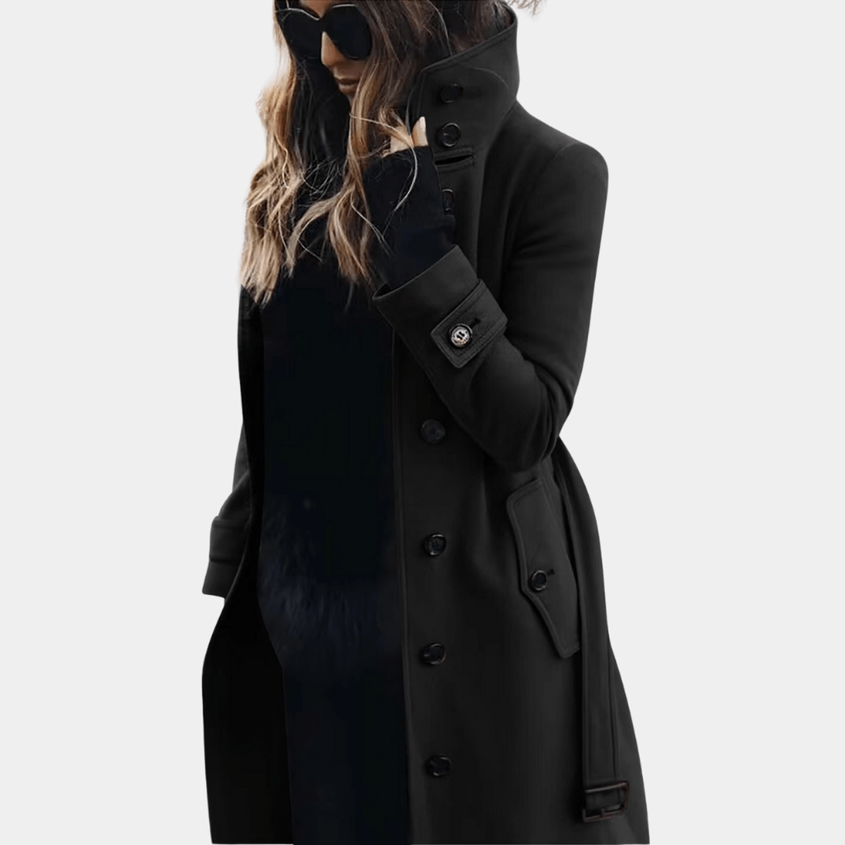 Long trench-coat ajusté à la taille - Alicia