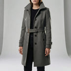 Long trench-coat ajusté à la taille - Alicia