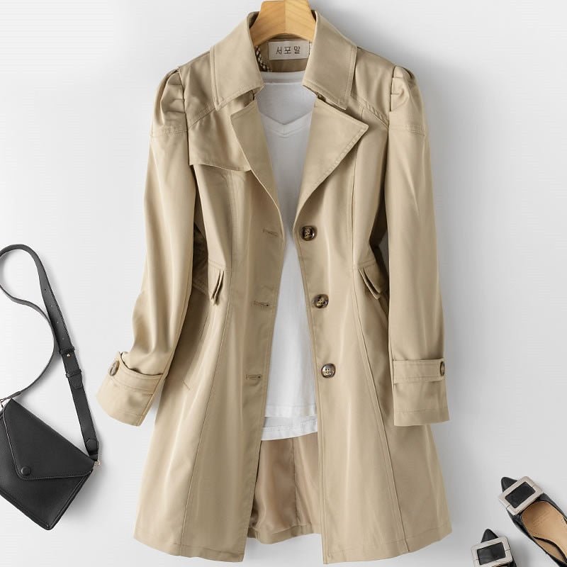 Trench-coat - Traditionnel - Mi-long - Veste d'automne - Trench-coat pour femme