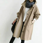 Trench-coat imperméable pour femme au design contemporain, idéal pour un usage quotidien