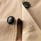 Trench-coat court traditionnel pour femme avec grand col