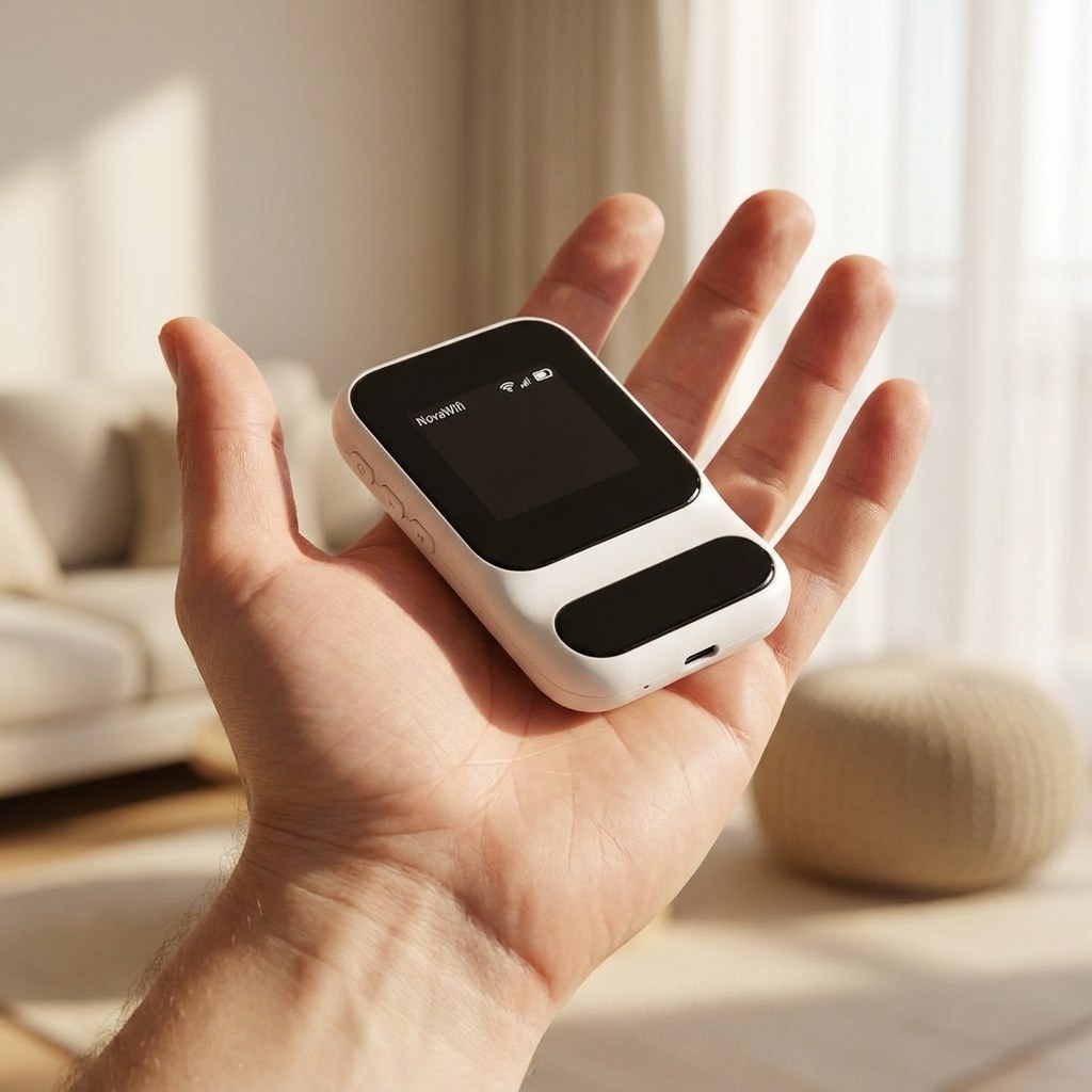 NovaWifi tenu dans la main, taille de poche